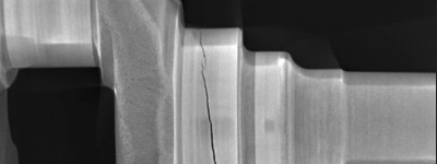 Détection de fissures et microfissures par tomographie rayon x sur une pièce mécanique